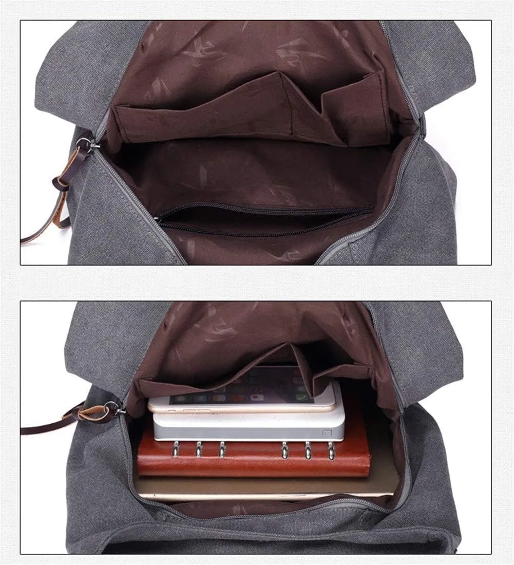 Women's Bags-Fashionable Wild Korean Shoulder Bag Multi Compartment Canvas Bag (Color : Army Green, Size : One Size)