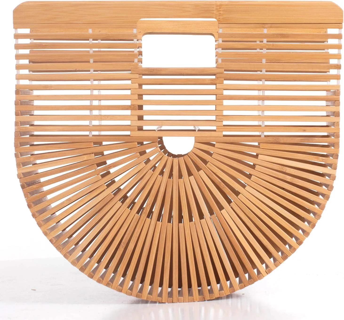 Women's Bamboo Handbag by Handmade Straw Bag,Tote Bamboo Purse Natural Basket Bag for Summer Beach…