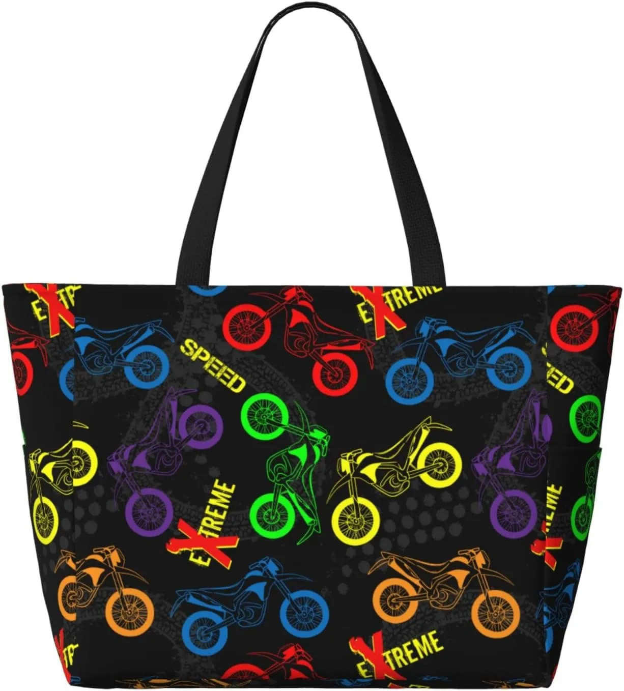 Women's Beach Travel Bags Large Waterproof Tote Bag with Pockets Sandproof Handbag for Beach Gym Vacation