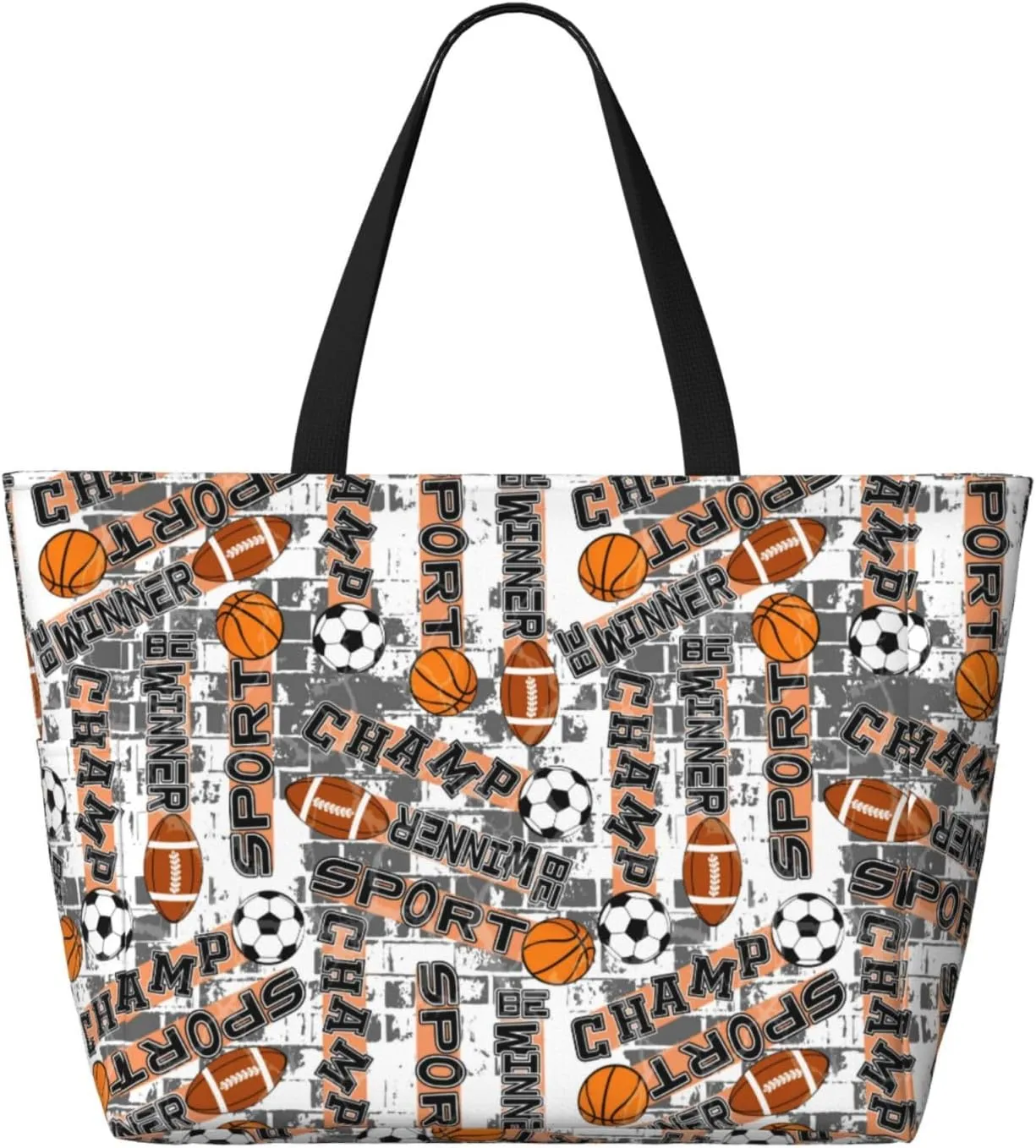 Women's Beach Travel Bags Large Waterproof Tote Bag with Pockets Sandproof Handbag for Beach Gym Vacation