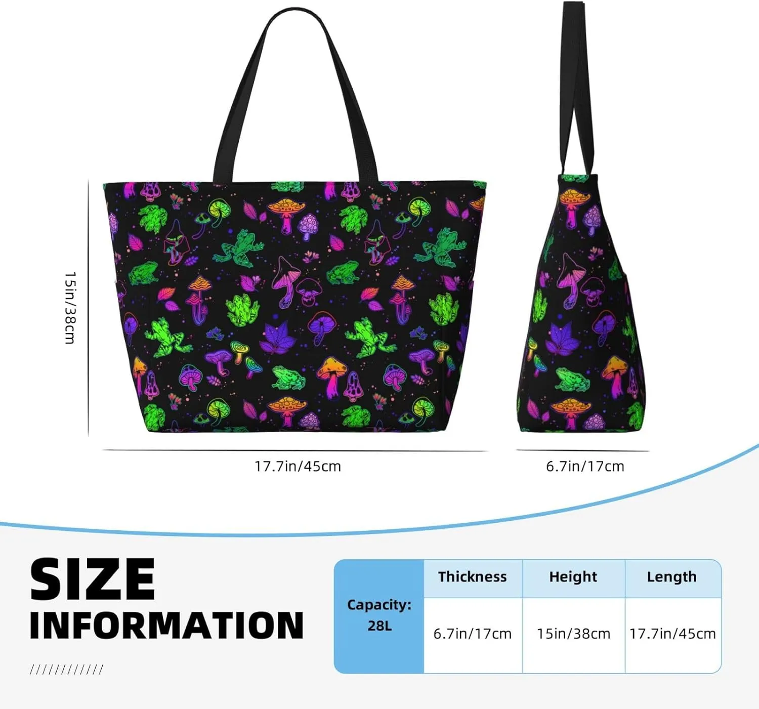 Women's Beach Travel Bags Large Waterproof Tote Bag with Pockets Sandproof Handbag for Beach Gym Vacation