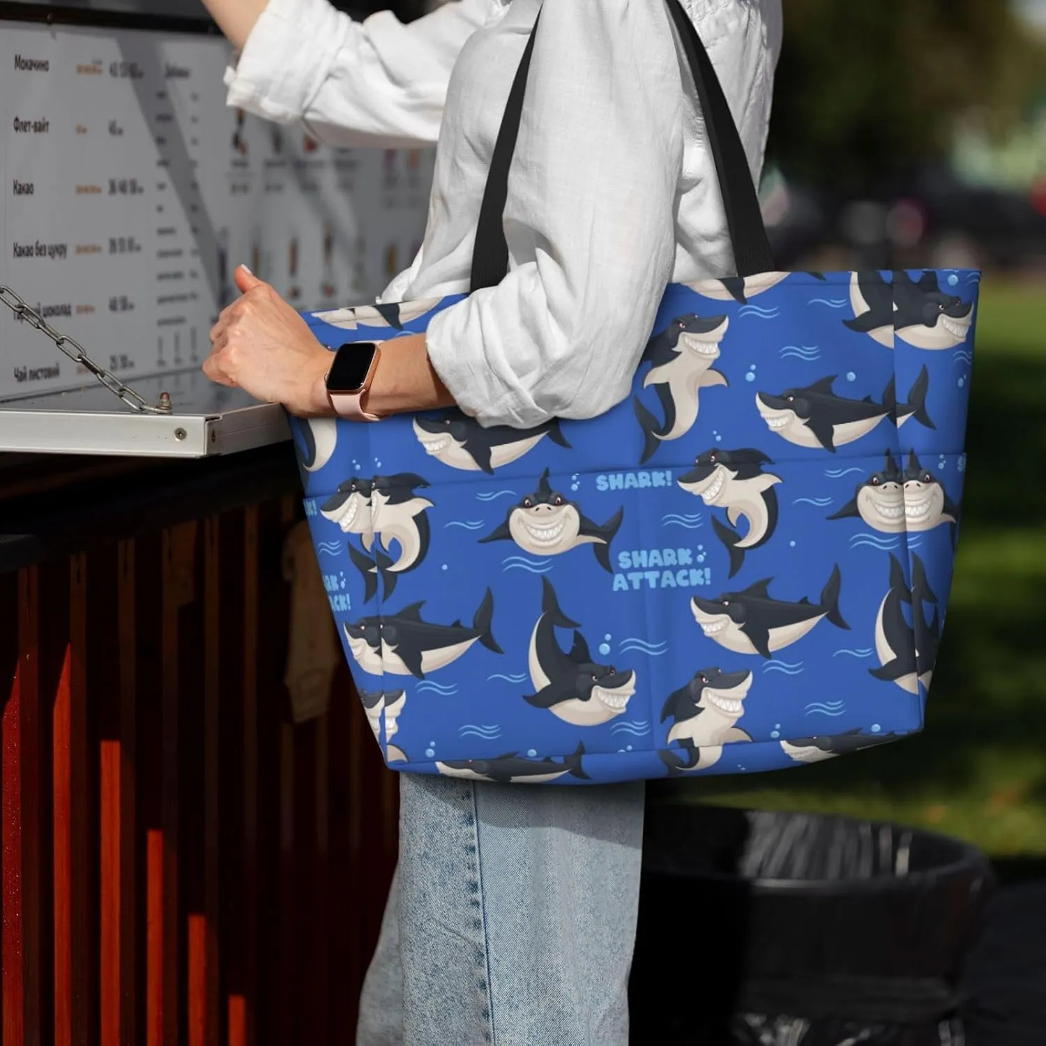 Women's Beach Travel Bags Large Waterproof Tote Bag with Pockets Sandproof Handbag for Beach Gym Vacation