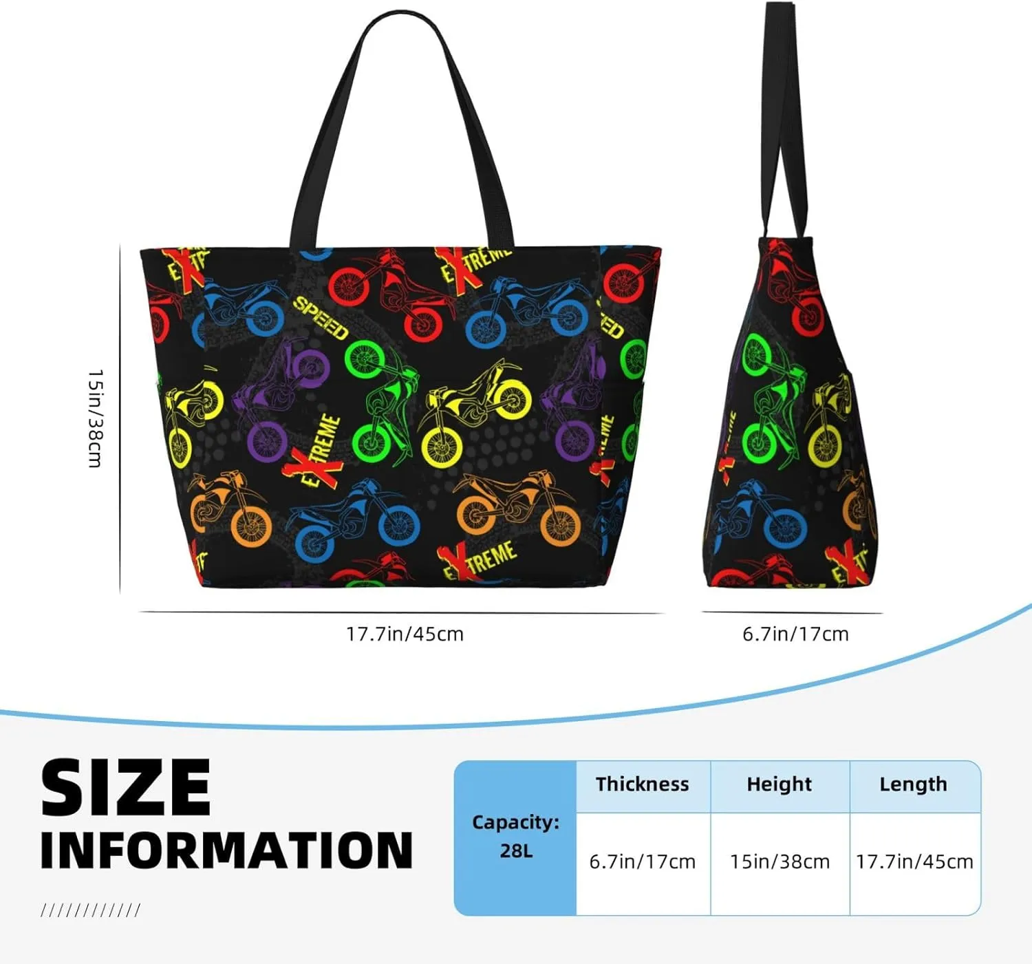 Women's Beach Travel Bags Large Waterproof Tote Bag with Pockets Sandproof Handbag for Beach Gym Vacation