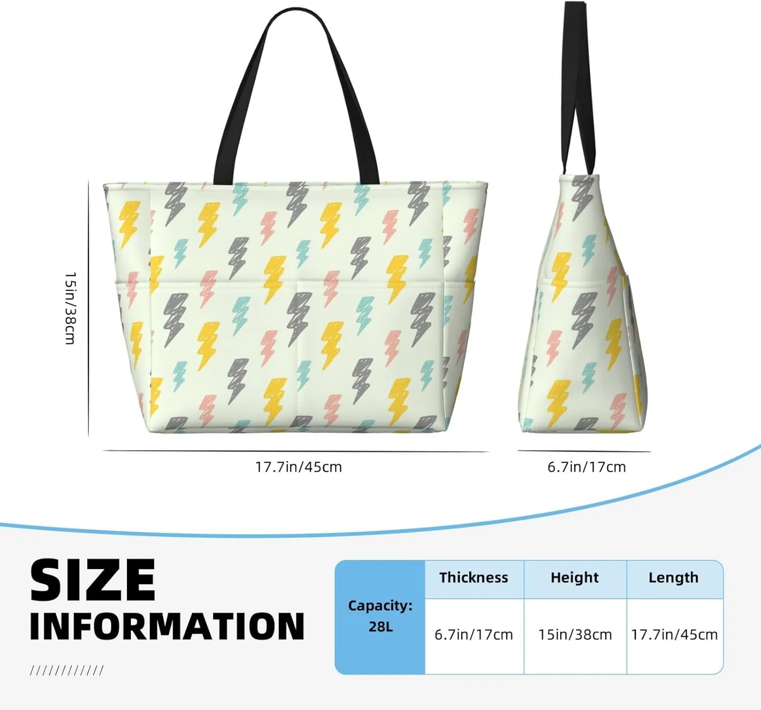 Women's Beach Travel Bags Large Waterproof Tote Bag with Pockets Sandproof Handbag for Beach Gym Vacation