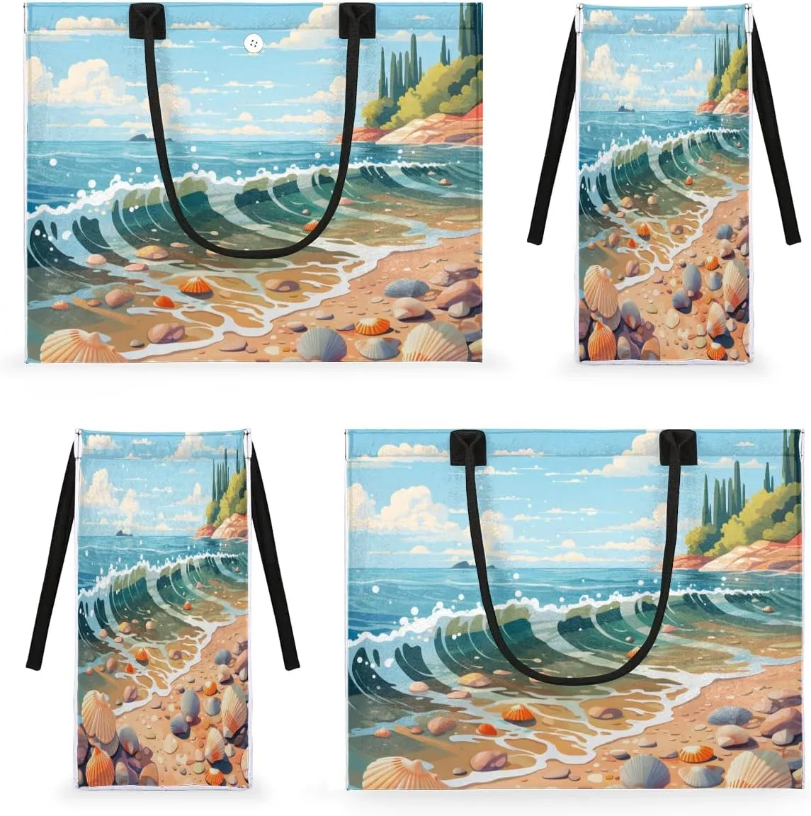 Womens Birthday Gifts Tote Bag Beach Waves Ocean Beach Bags for Women Handbags