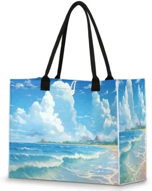 Womens Birthday Gifts Tote Bag Deep Sea Water Beach Bags for Women Handbags