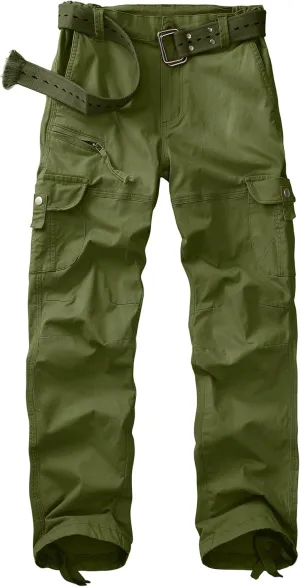 Women's Cargo Pants Casual Streetwear Cotton Travel Work Outdoor Pants with 7 Pockets Combat Military Tactical