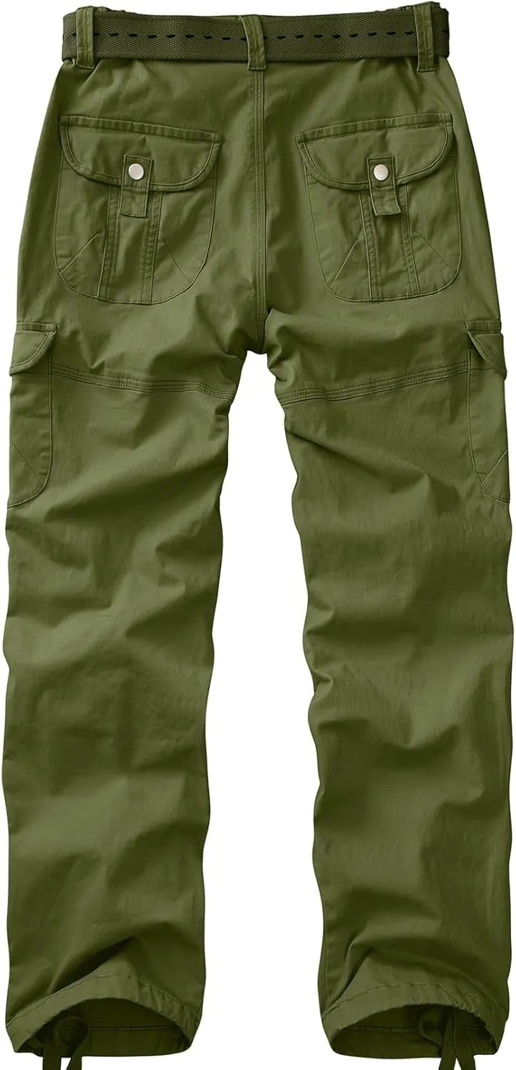 Women's Cargo Pants Casual Y2K Streetwear Cotton Summer Travel Work Hiking Pants with 7 Pockets Combat Tactical