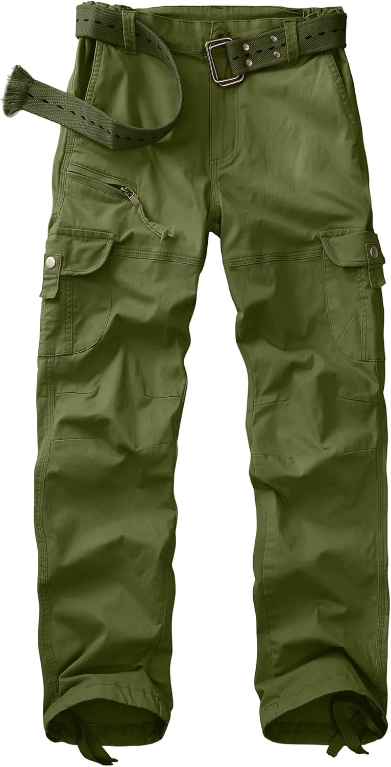 Women's Cargo Pants Casual Y2K Streetwear Cotton Summer Travel Work Hiking Pants with 7 Pockets Combat Tactical