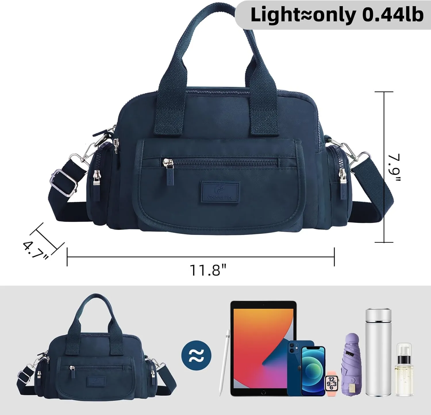Women's Casual Shoulder Bag, Large Capacity Crossbody Bag, High-Density Nylon Waterproof Travel Wallet