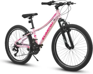 Womens' Girls 24/26 Inch Kids Mountain Bikes, 21-Speed Children's Day Gifts for Ages 10  Years Old Bicycles, School Work Daily Commuting Summer Travel Bikes