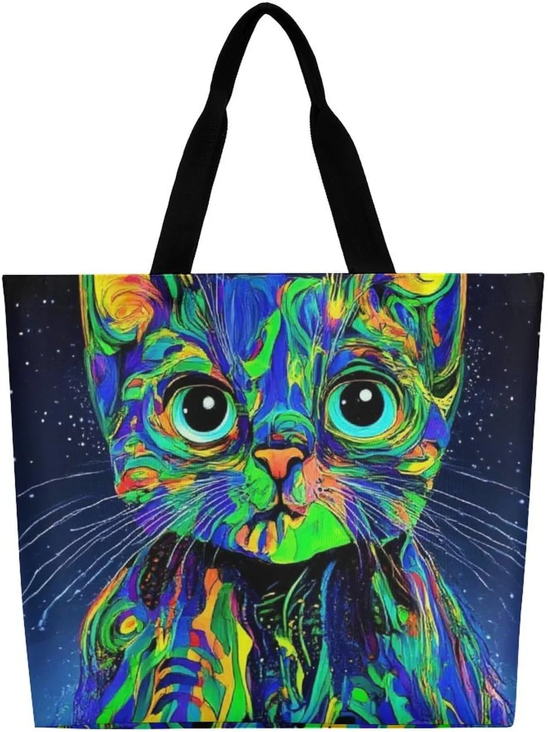 Womens Grocery Bag, Large Capacity Tote Bags Portable Reusable Shopping Shoulder Bag