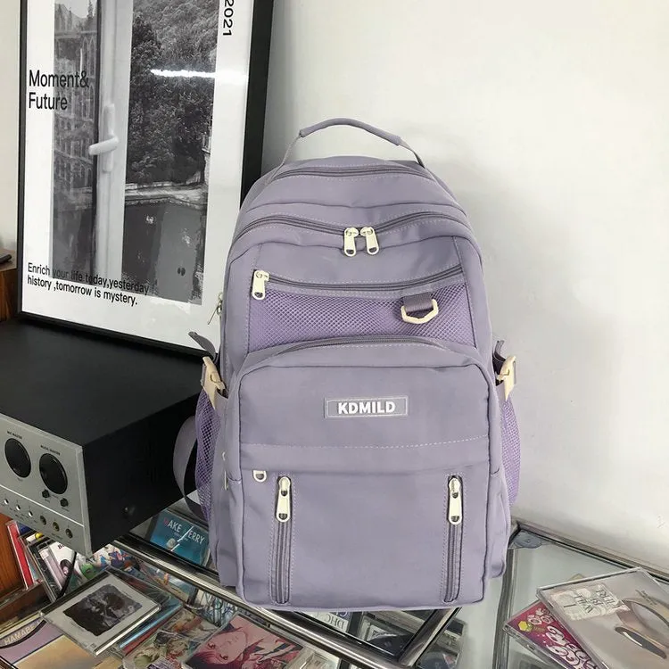 Women's High Korean College Mori Retro Canvas Backpacks