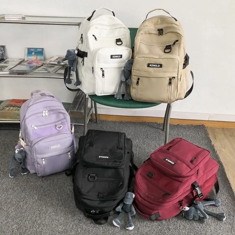 Women's High Korean College Mori Retro Canvas Backpacks