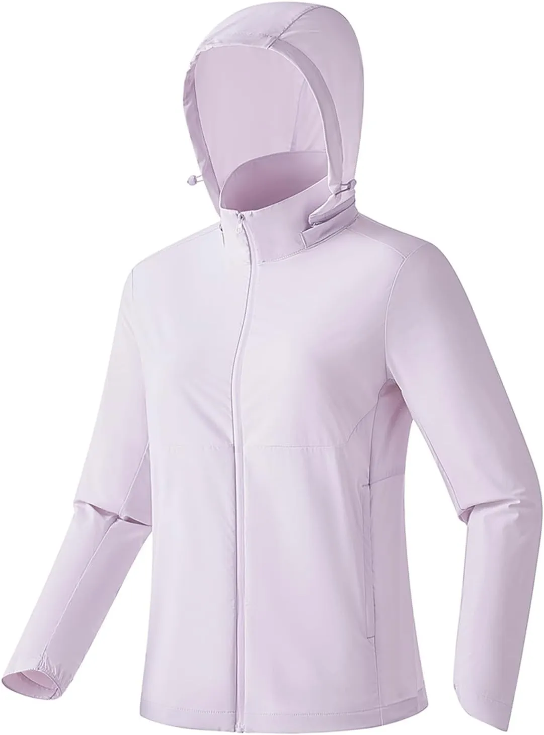 Women's Ice Silk Sun Shirt UPF 50  Full Zipper UV Protection Jacket Long Sleeve Windproof Outdoor Hoodies