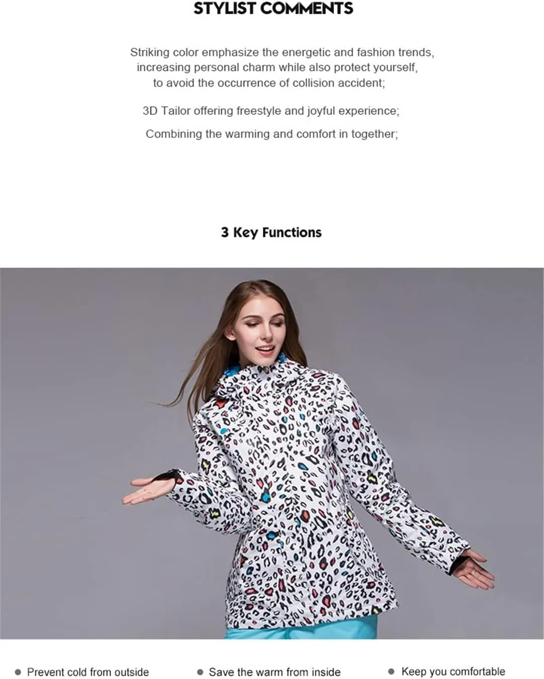 Women's Ice Snow Wear Skiing Jackets Winter Outdoor Sports Snowboarding Clothes 10K Waterproof Costumes Coats for Girl's