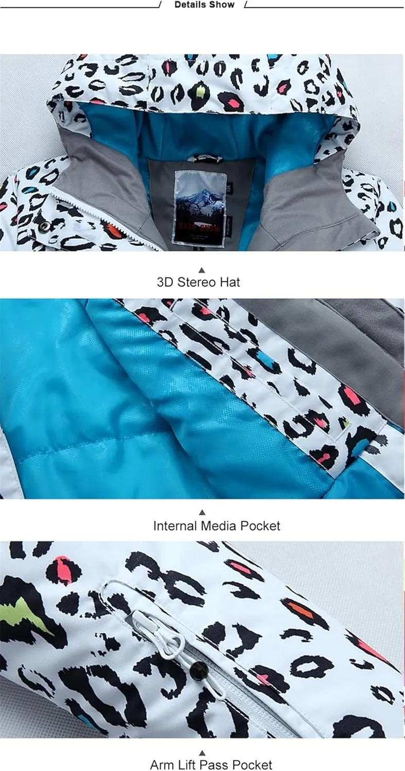 Women's Ice Snow Wear Skiing Jackets Winter Outdoor Sports Snowboarding Clothes 10K Waterproof Costumes Coats for Girl's