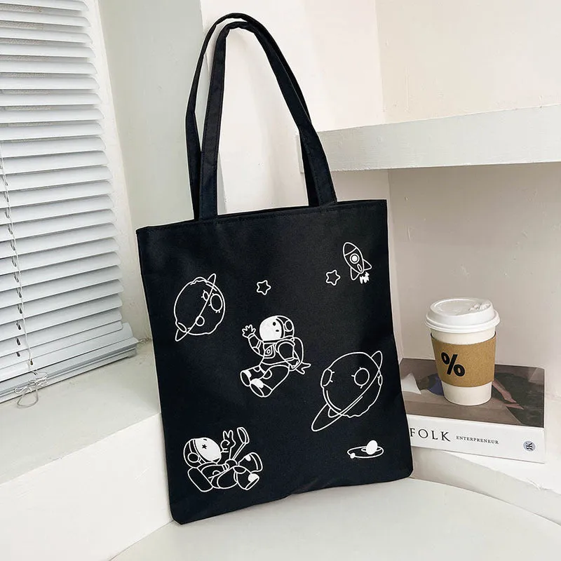 Women's Korean Style Trendy Large Capacity Canvas Autumn Shoulder Bags