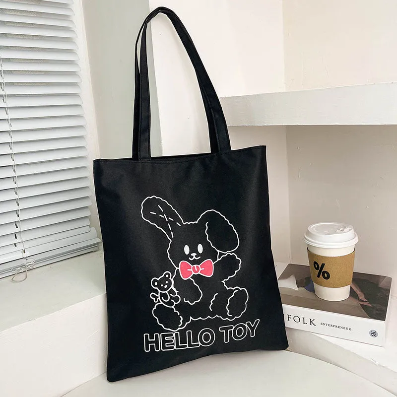 Women's Korean Style Trendy Large Capacity Canvas Autumn Shoulder Bags