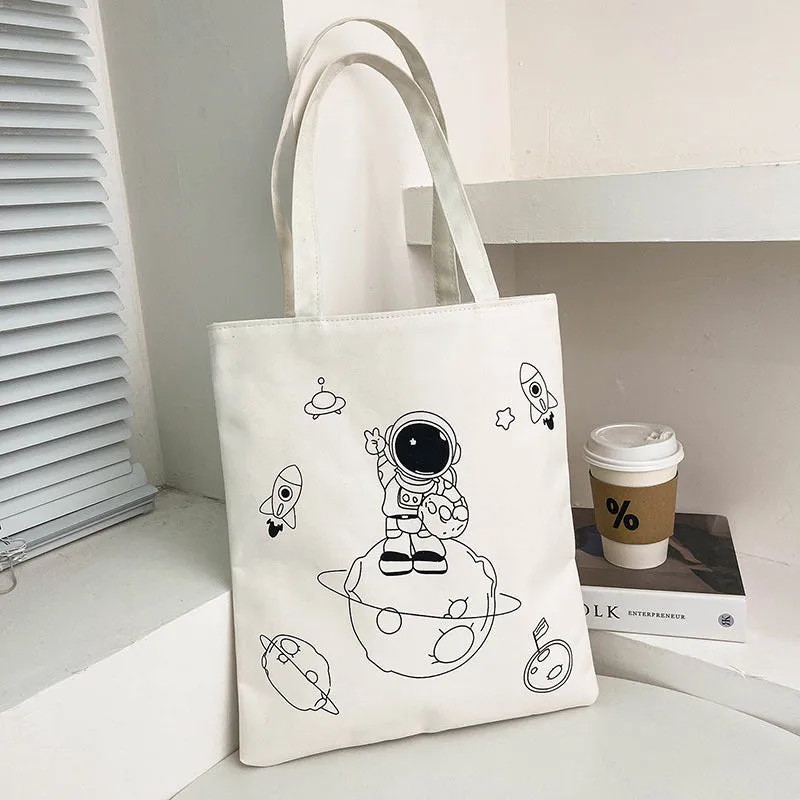 Women's Korean Style Trendy Large Capacity Canvas Autumn Shoulder Bags