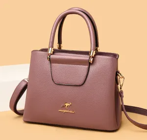 Women's Leather Temperament Shoulder HandBag