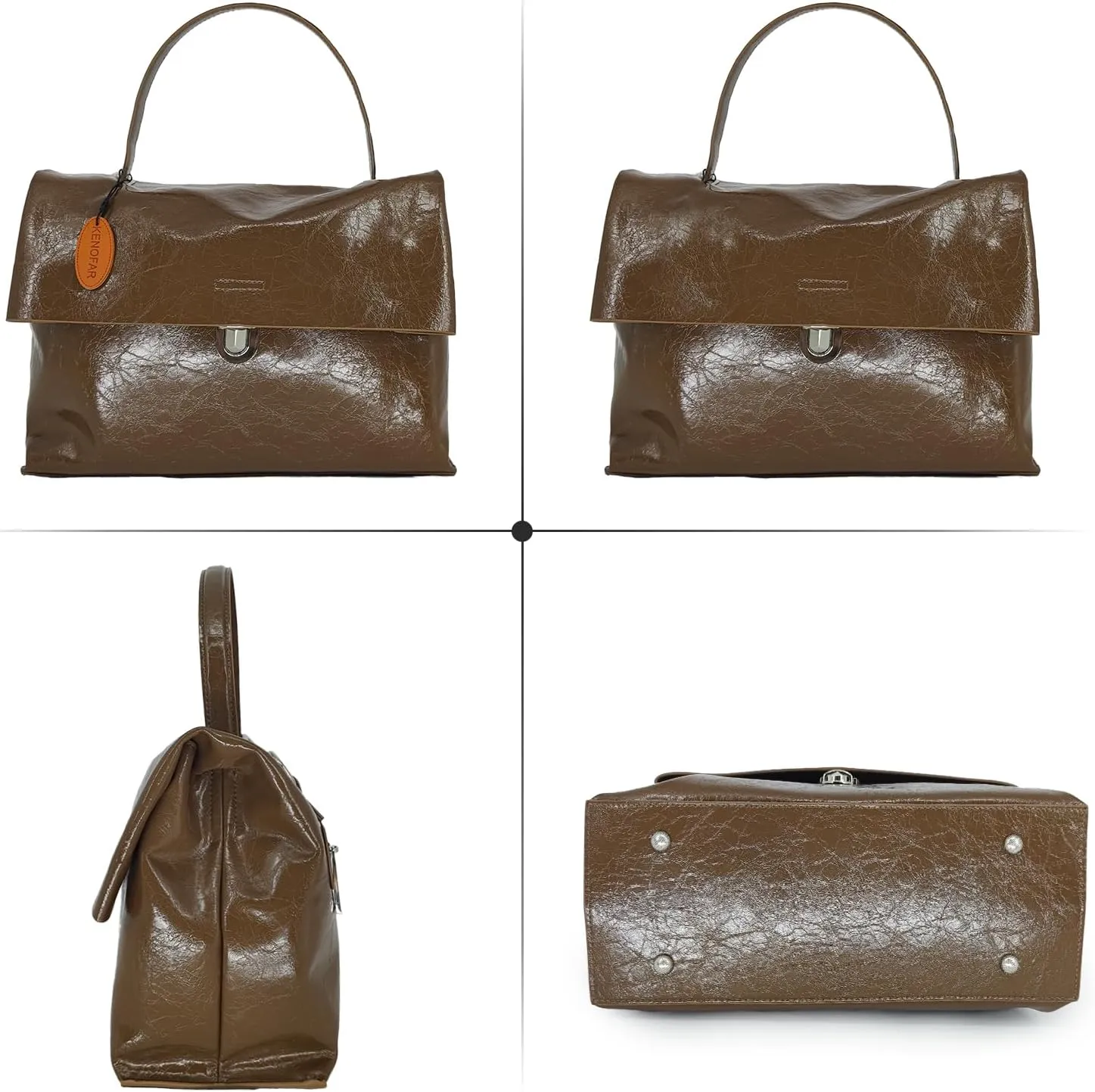 Women's Leather Tote Bags Large Capacity Genuine Leather Handbag Bag Medium