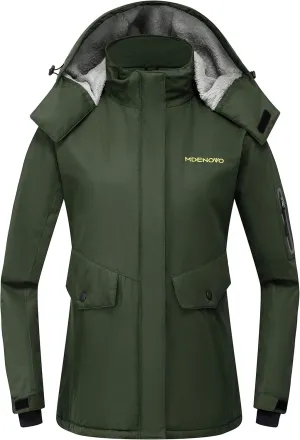 Women's Mountain Ski Jacket Waterproof Fleece Snowboard Winter Rain Coat