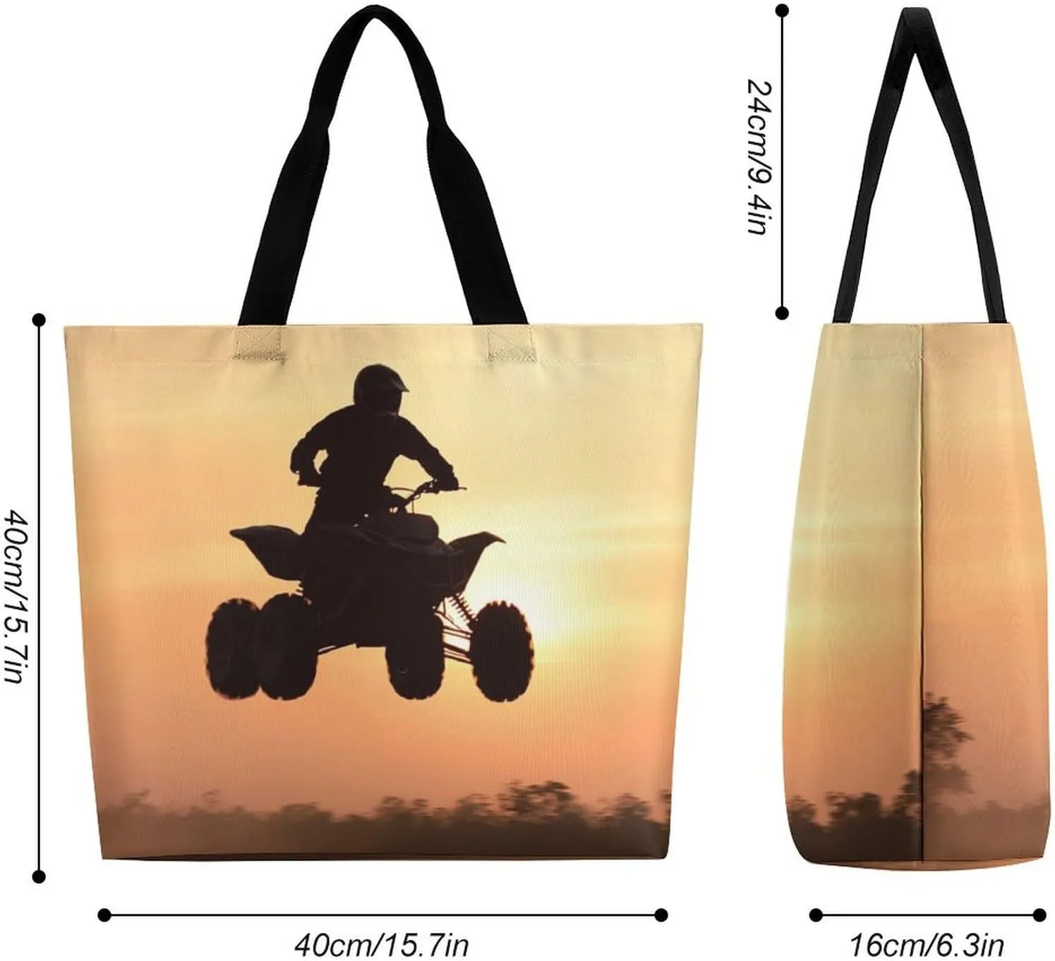 Women's Reusable Grocery Shopping Bag, Portable Shoulder Bag Casual Large Tote Bags