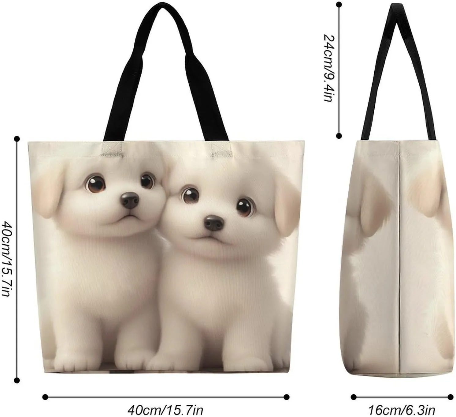 Women's Reusable Tote Bag, Portable Shoulder Handbags Large Capacity Casual Shopping Bags