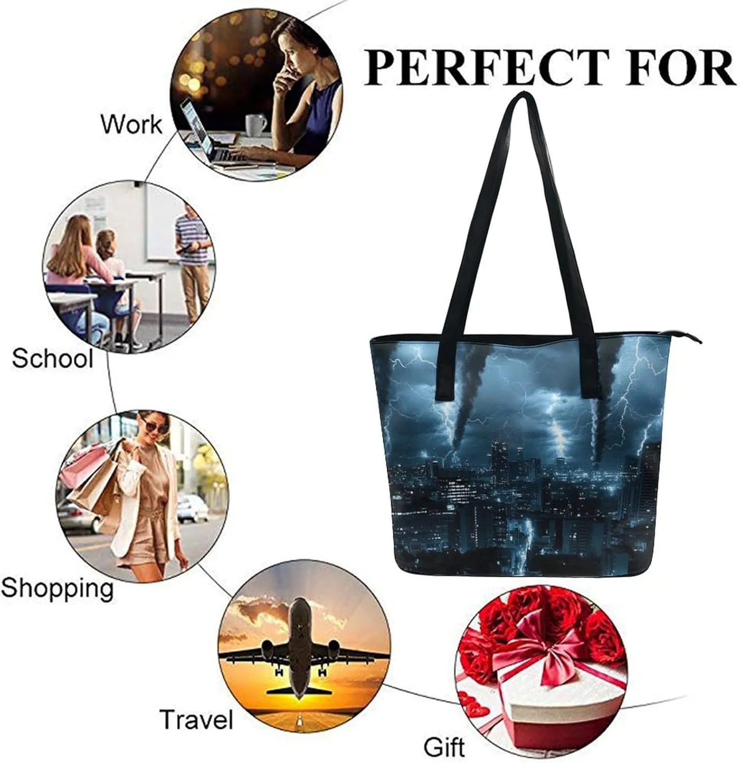 Women's Stylish Waterproof Tote Bag Casual Travel Shoulder Beach Bags