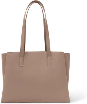 Work Tote Bags for Women 14Inch - Laptop Tote Bag with Zip Compartments - Large PU Leather Professional Office Purse