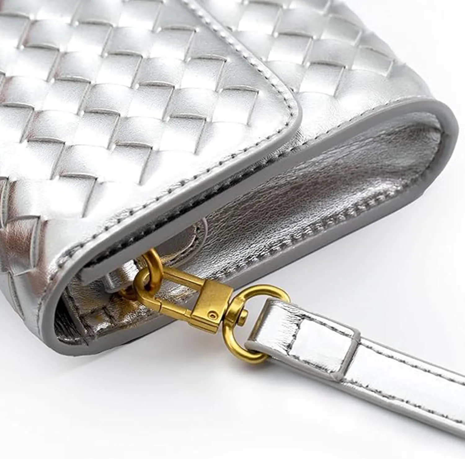 Woven Evening Clutch Purses Shoulder Handbag Crossbody Bags with Adjustable Shoulder Strap Trendy Handmade