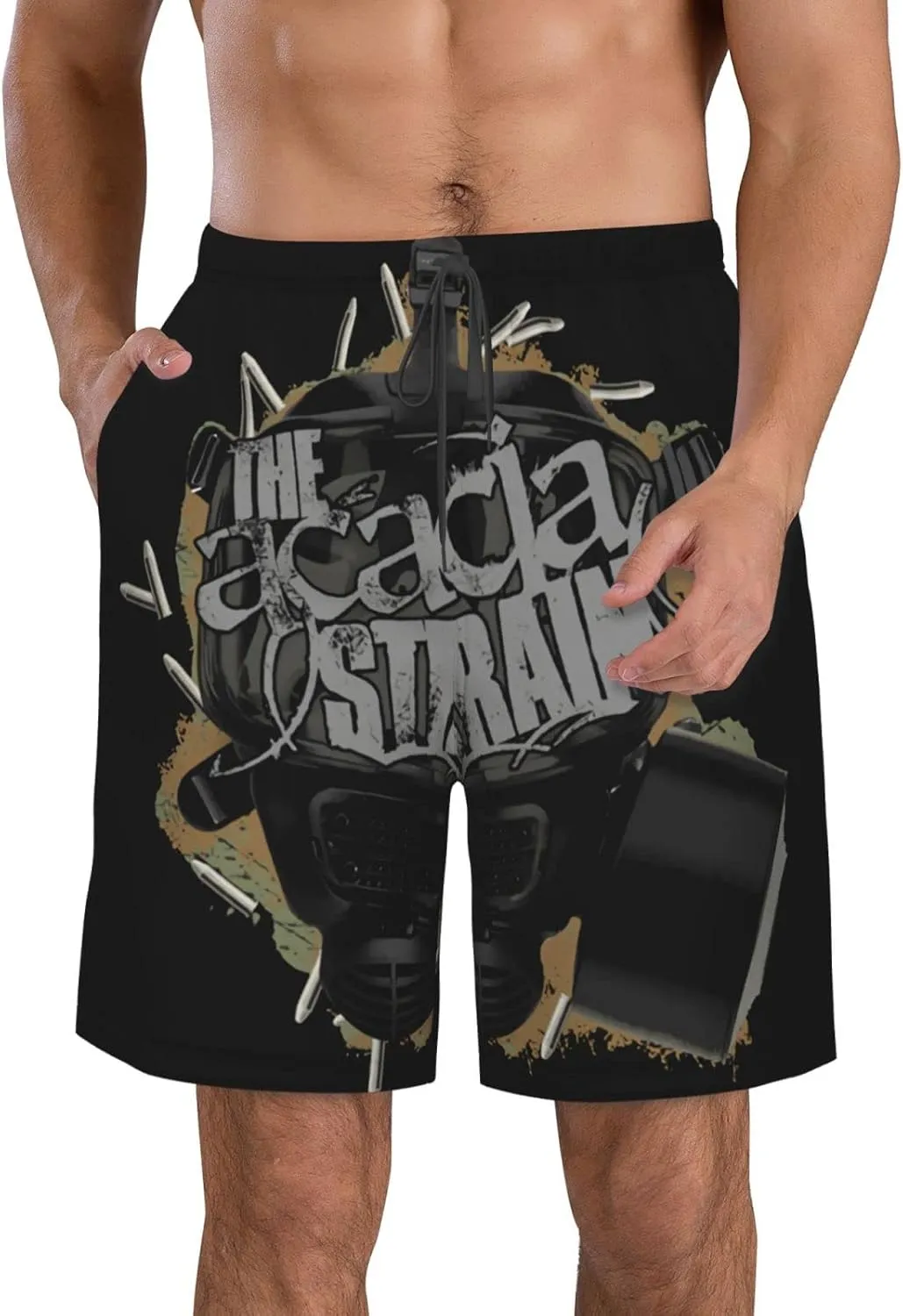 XENITE The Acacia Music and Strain Mens Swim Trunks Swim Shorts with Mesh Lining Beach Shorts Bathing Suits