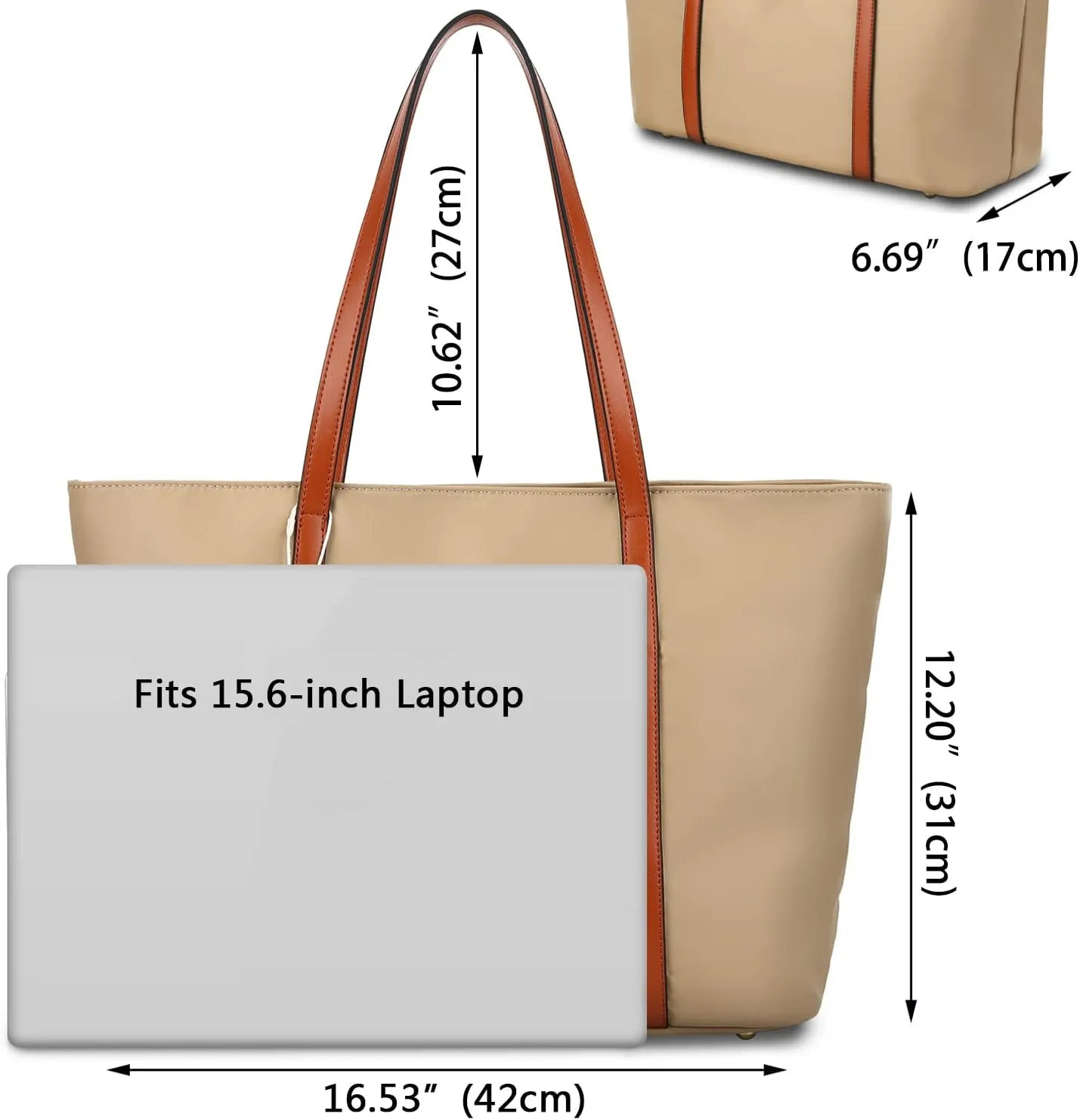 YALUXE Women's Nylon Tote Bags Large Capacity Shoulder Bags Work Handbags Purses