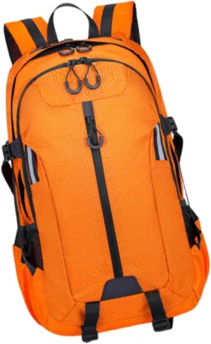 Yiju Hiking Backpack Daypack, Multifunctional Travel Bag Camping Backpack for Trekking Mountaineering Trips Touring Outdoor Sports, Orange