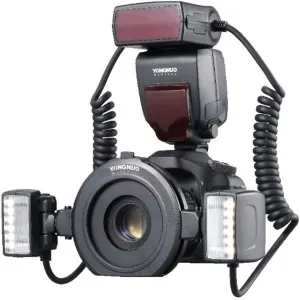 YONGNUO YN24EX TTL Macro Flash Speedlite 2pcs Flash Heads 4pcs Adapter Rings for Canon DSLR Cameras