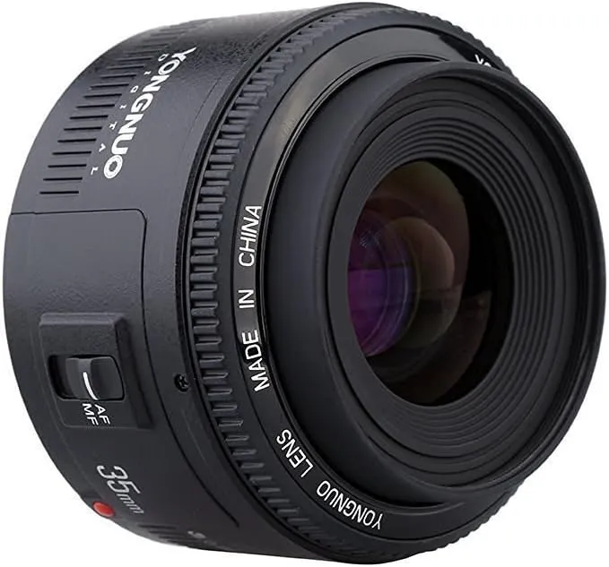 YONGNUO YN35mm F2 Lens 1:2 AF/MF Wide-Angle Fixed/Prime Auto Focus Lens for Canon EF Mount EOS Camera