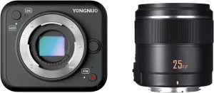 YONGNUO YN433 4K Digital USB Camera with YN25MM F1.7 Lens, for Indoor Live Streaming, Mirrorless Micro Four Thirds MFT Lens System, Compatible with Andriod Phones and Computers