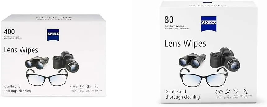 ZEISS Pre-Moistened Lens Wipes, 400 Count   80 Count