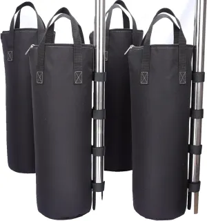 Zipper Top Sand Bags for Canopy Legs (120LBS Load Capacity, Without Sand) Sand Bags for Weight - Sandbags for Gazebo Legs, Pop Up Canopy Tent Weights - Canopy Weight Bags, Set of 4
